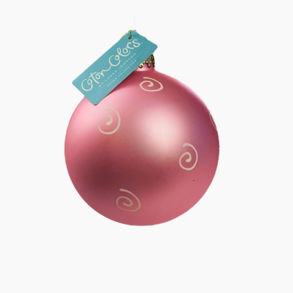 Coton Colors “For This Child Christmas I Have Prayed” Pink Glass Ornament - Picture 5 of 5
